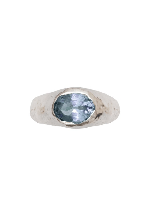 Anillo Positano Aqua Plata