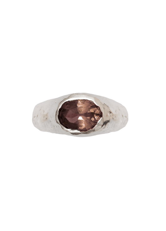 Anillo Positano Caramelo Plata