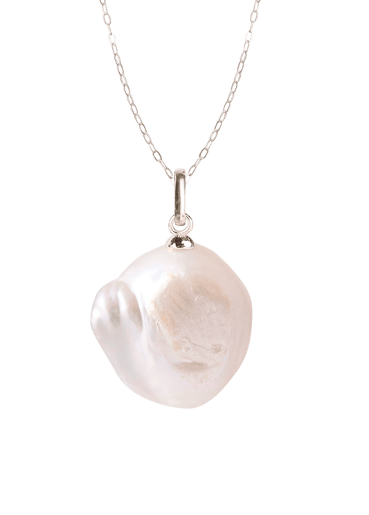 Collar Perla Preciosa con cadena Mare plata