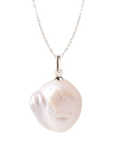 Precious Pearl with Mare Silver Chain Necklace