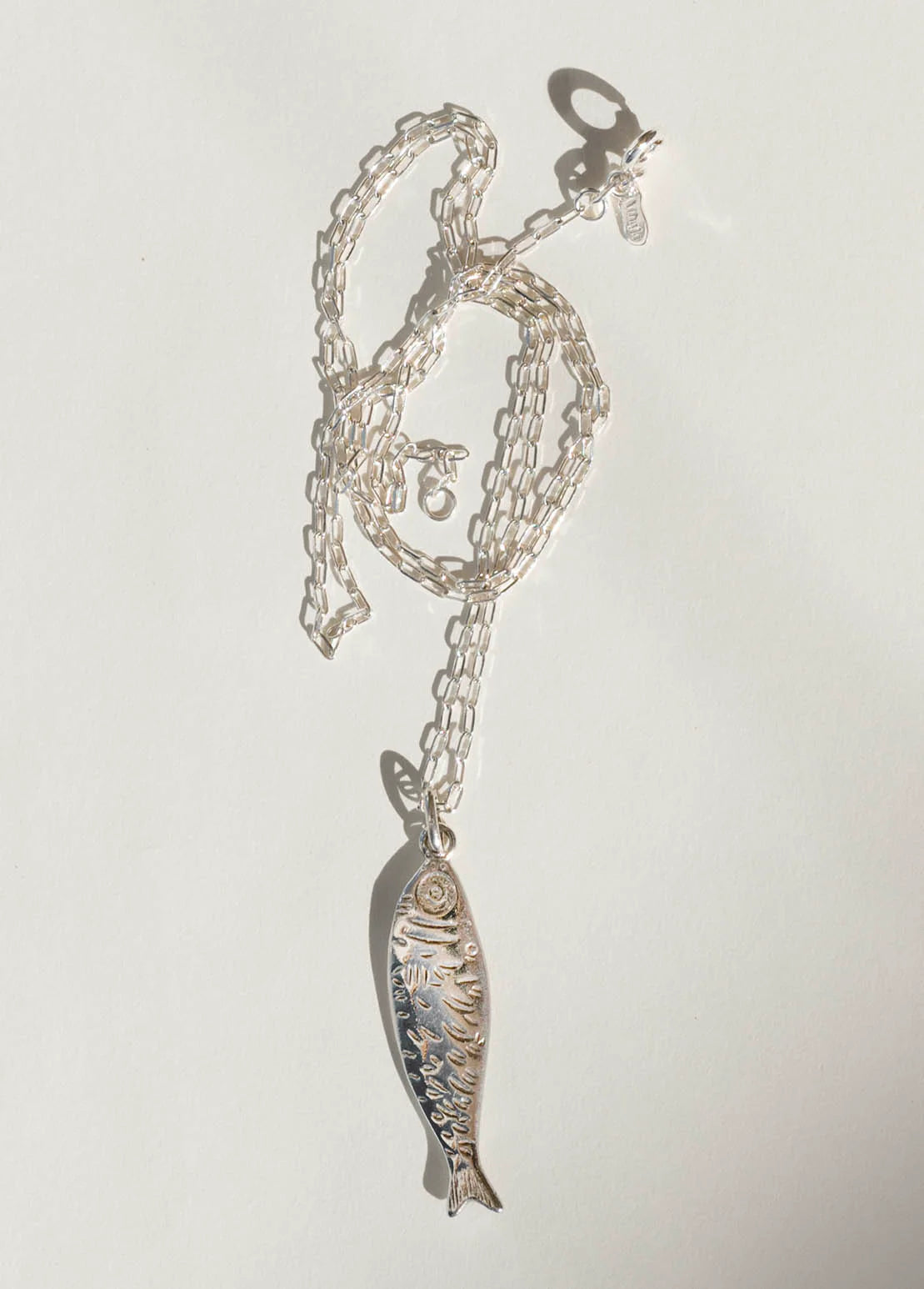 Sardine with Mare Silver Chain Necklace