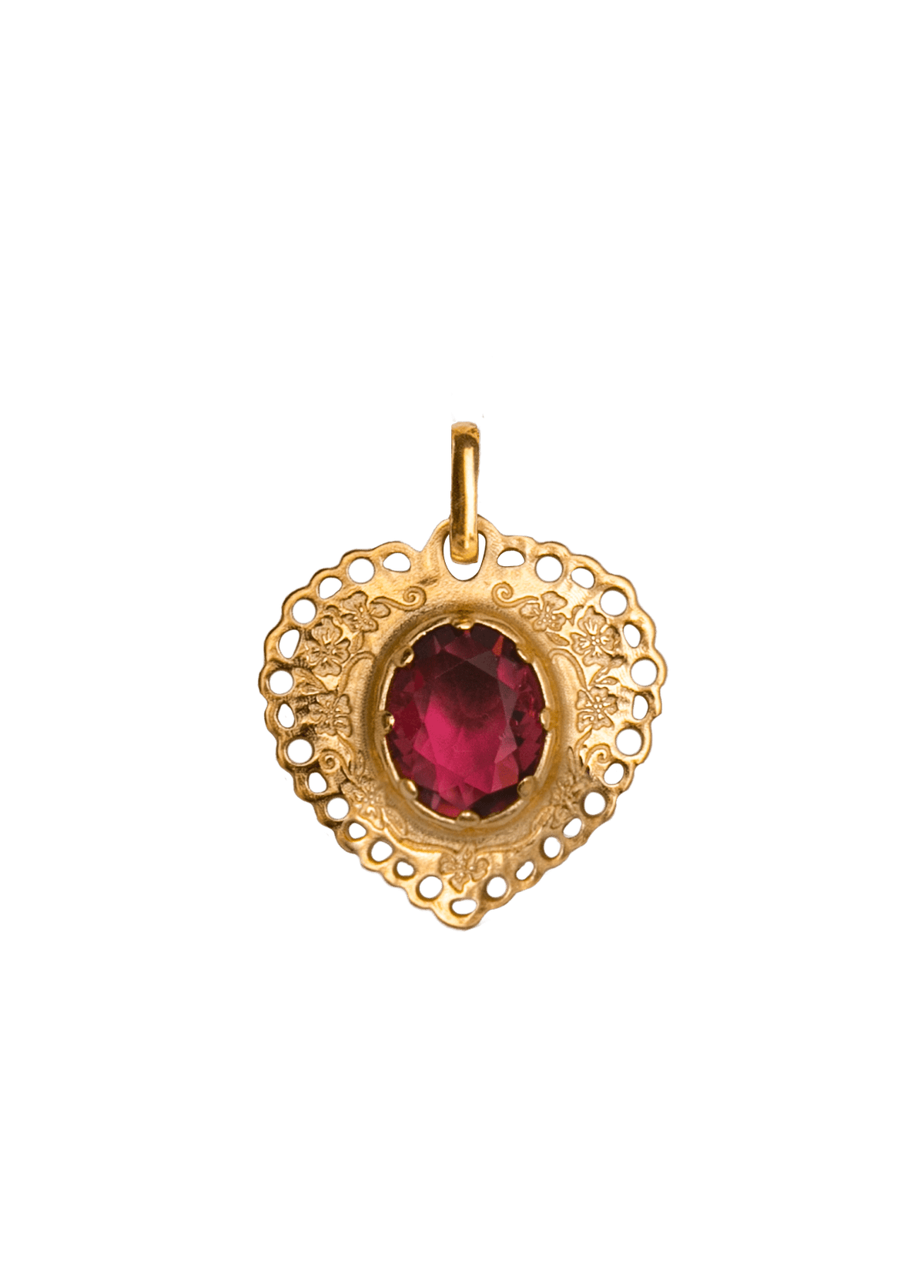 Sacro Cuore Solid Gold Charm