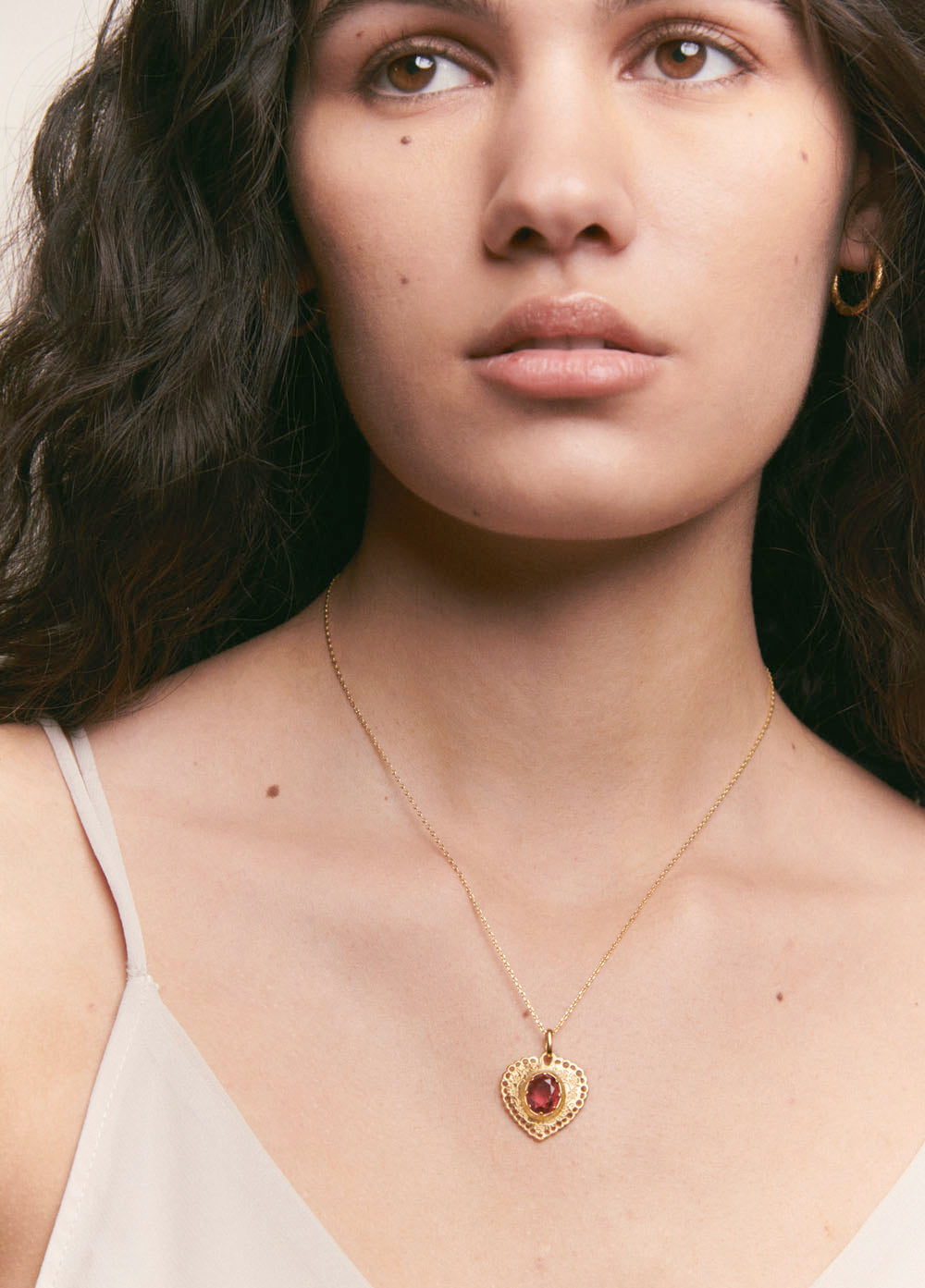 Sacro Cuore Solid Gold Charm