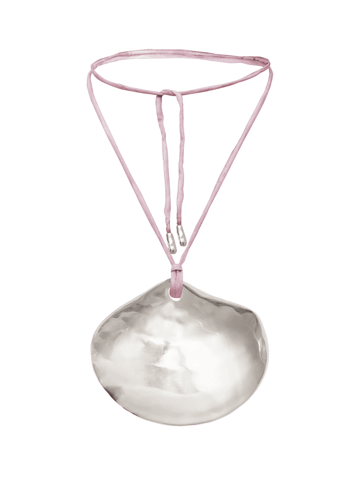 Salitre Lilac Silk Silver Necklace