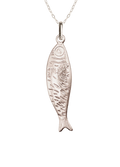 Sardine with Mare Silver Chain Necklace