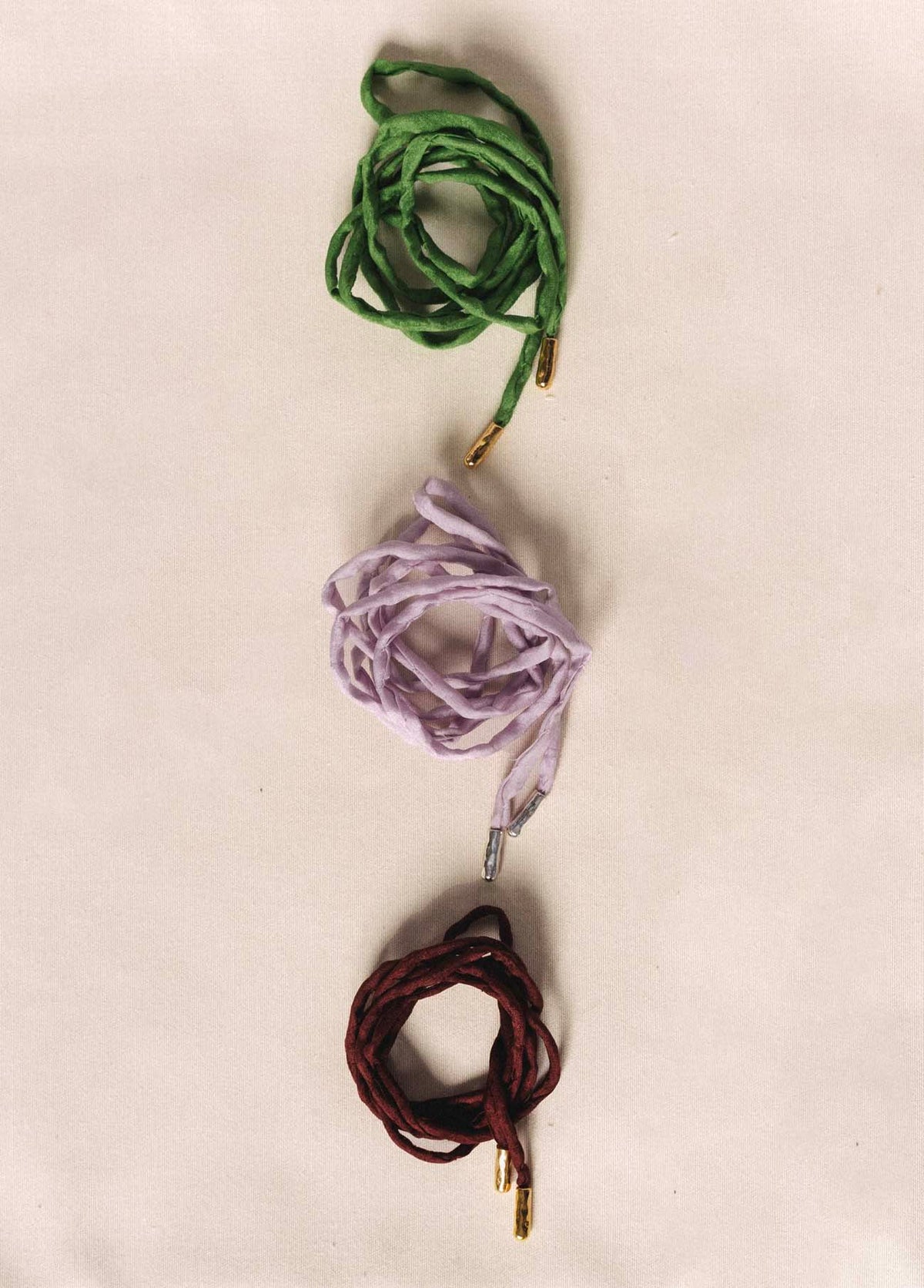 Cinnamon Gold Silk Necklace