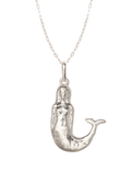 Mermaid with Mare Silver Chain Necklace