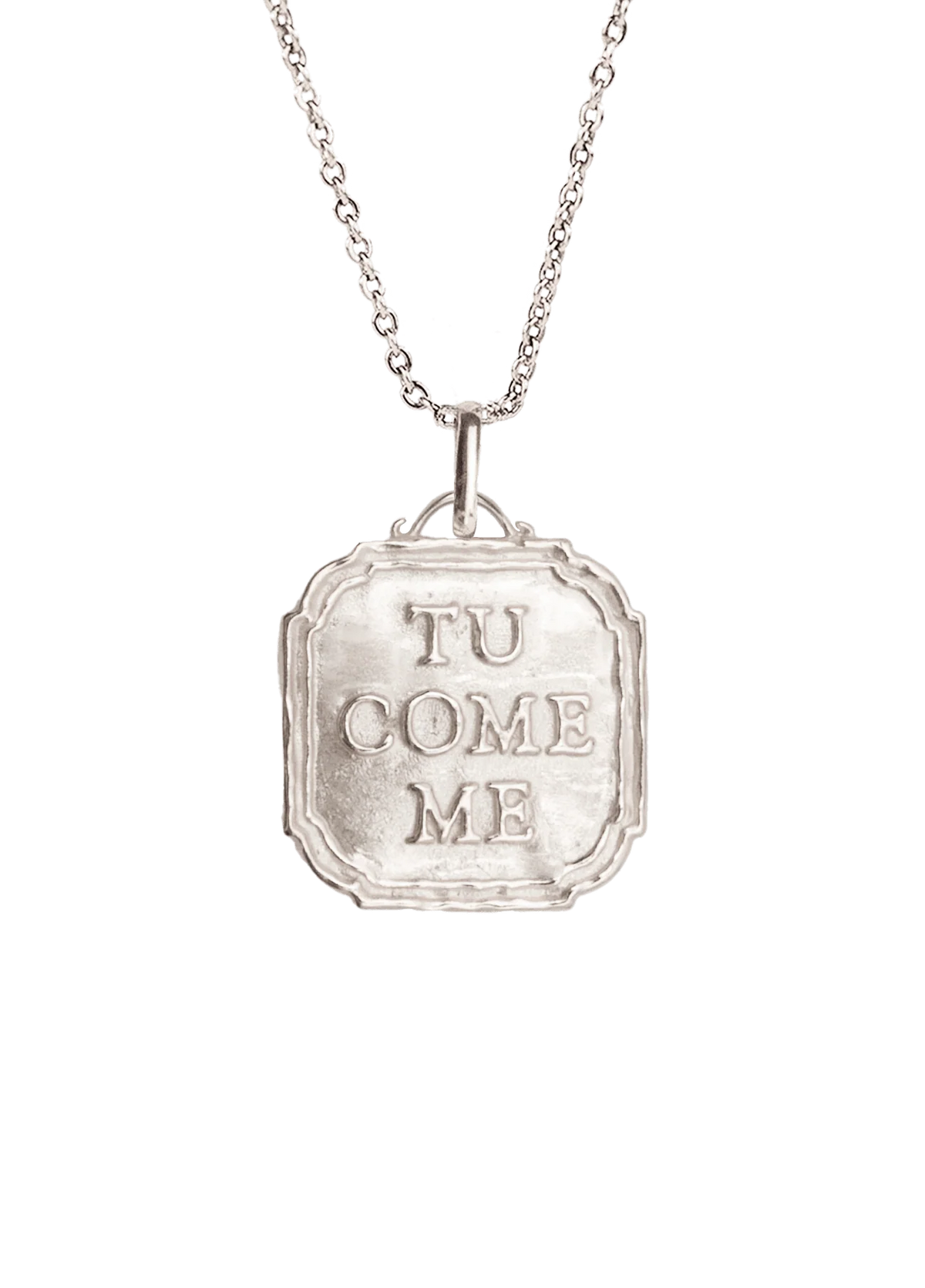 Tu Come Me Silver Necklace