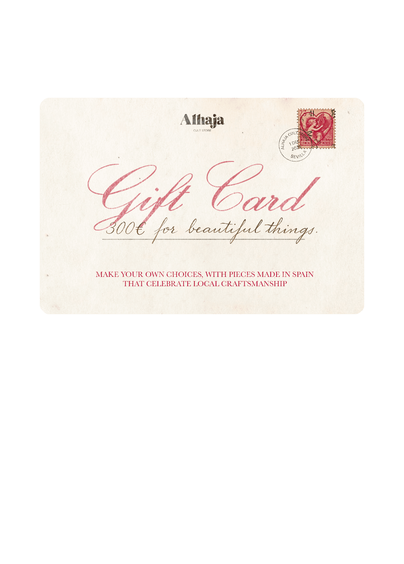 Tarjeta Regalo para cosas bonitas