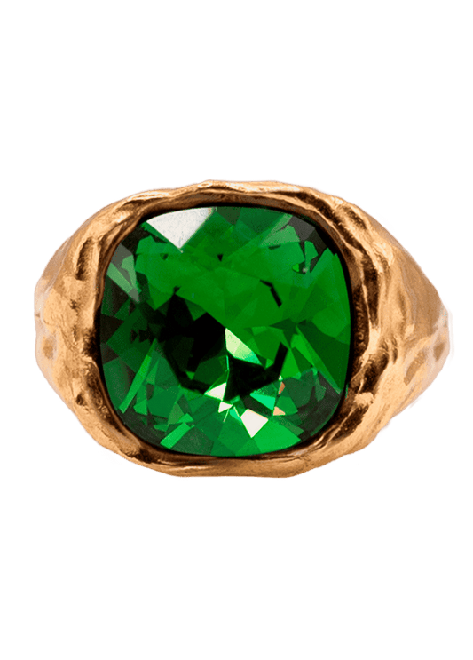 Amalfi Green Solid Gold Ring