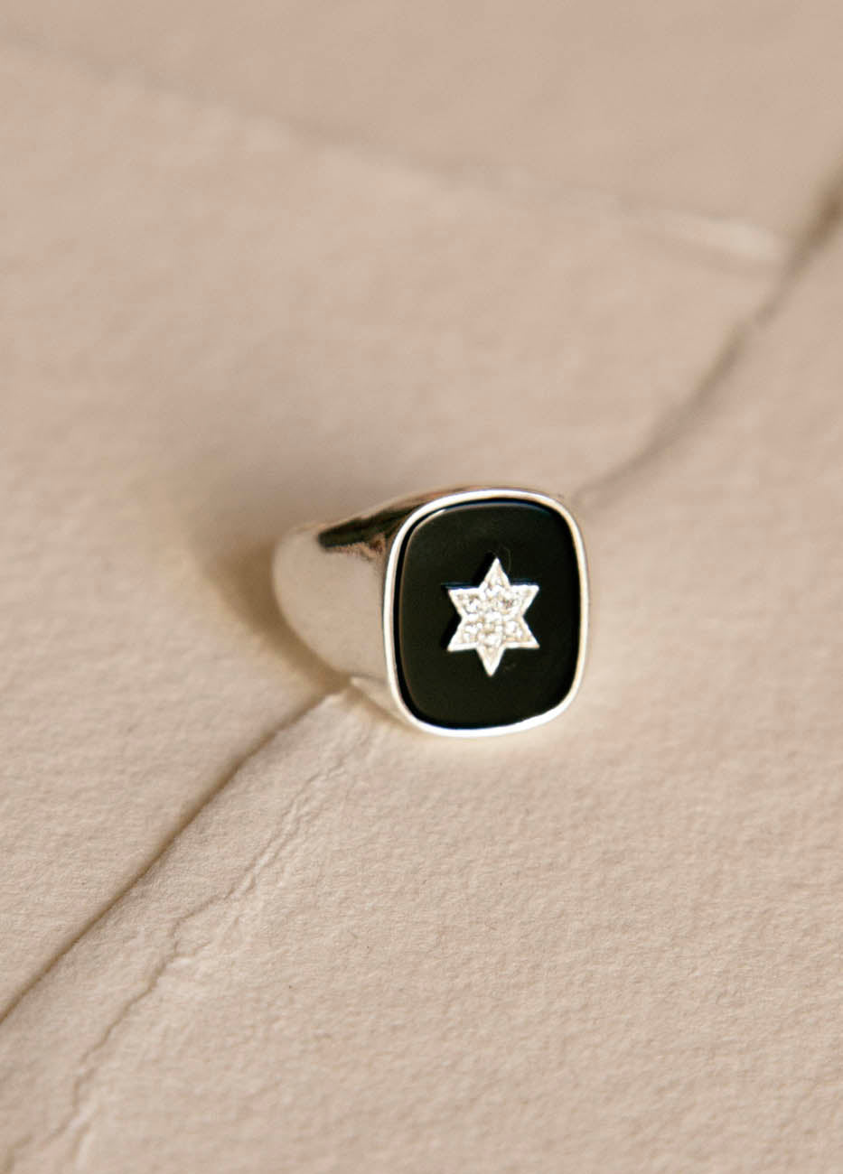 Onyx Silver Ring