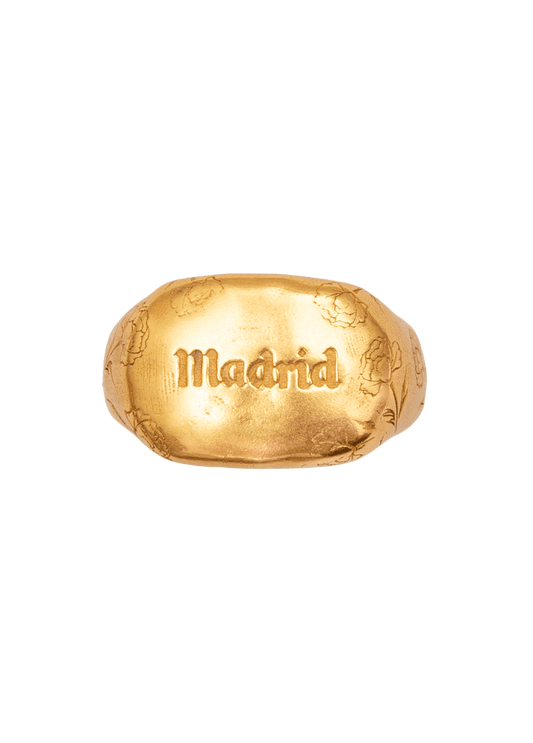 Anillo Sello Madrid Oro