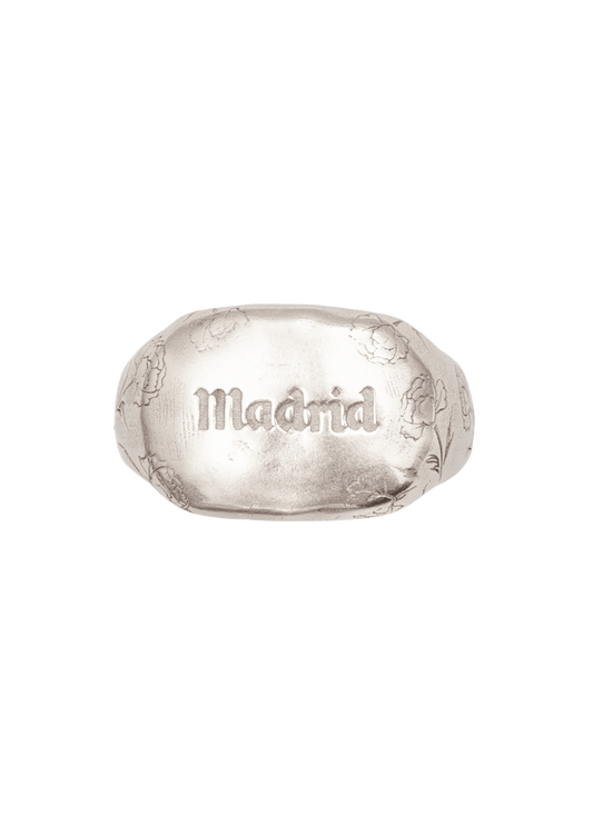 Anillo Sello Madrid Plata