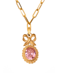 Collar Isabelino Rosa con Cadena Creta