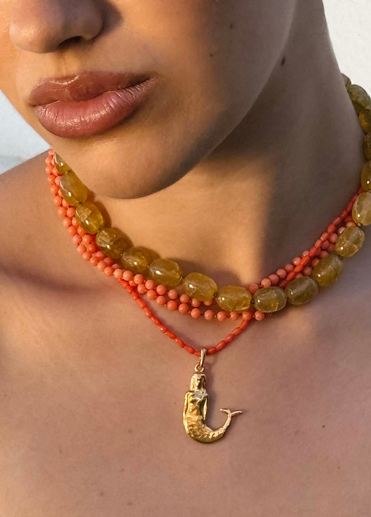 Coral Mermaid Choker