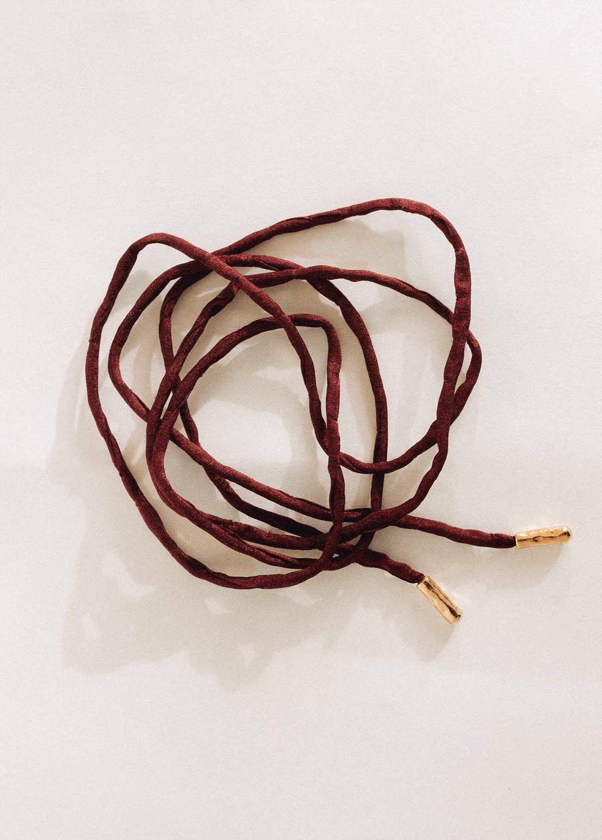 Cinnamon Gold Silk Necklace