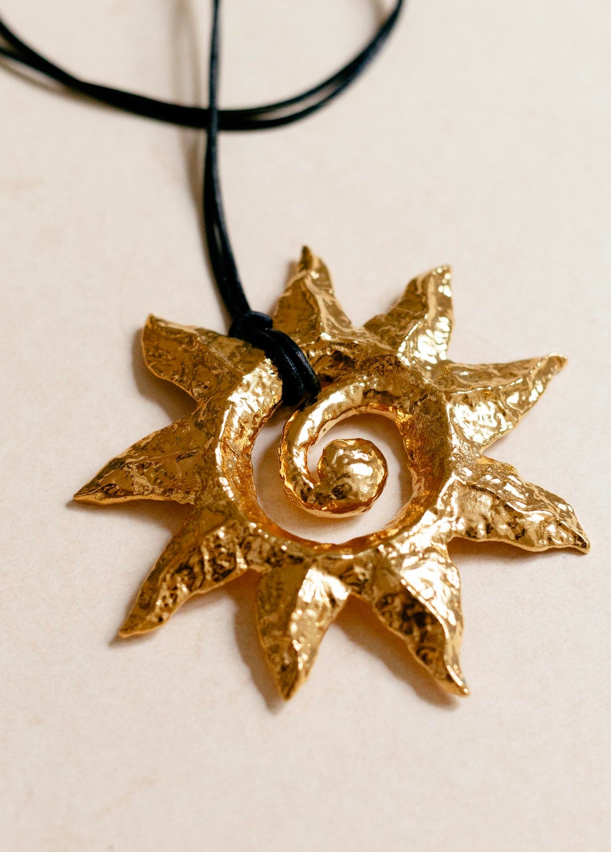 Icaro Gold Leather Cord