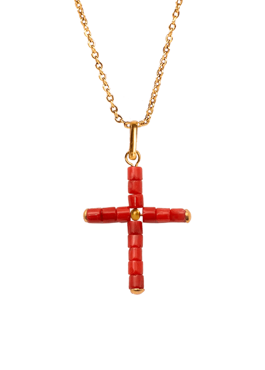 Collar Cruz Coral