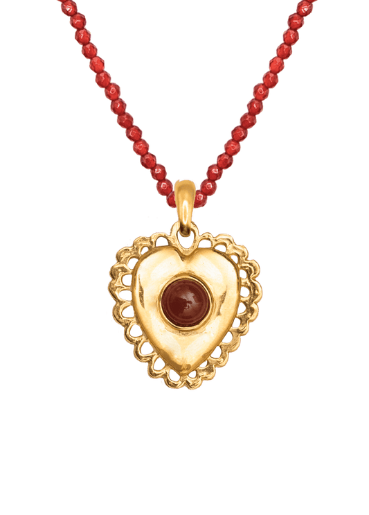Corazon Garnet Necklace