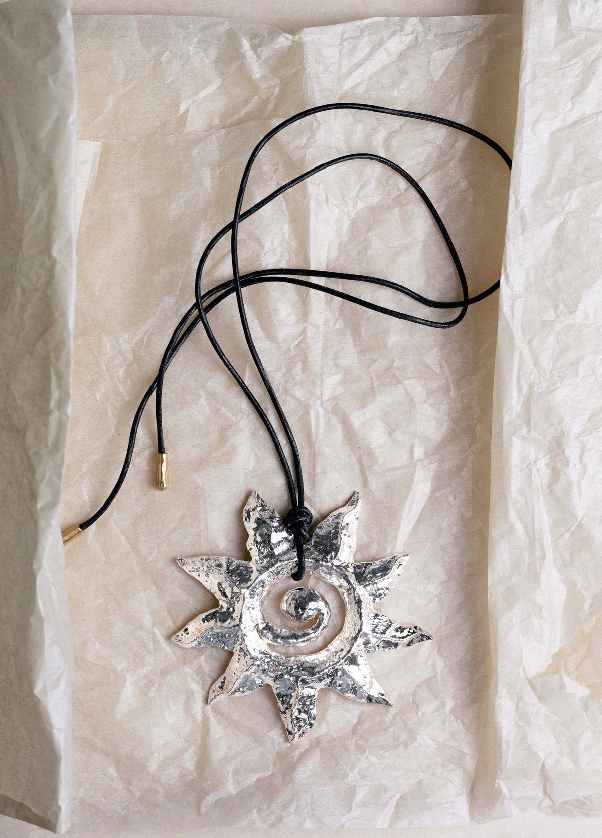 Icaro Silver Leather Cord