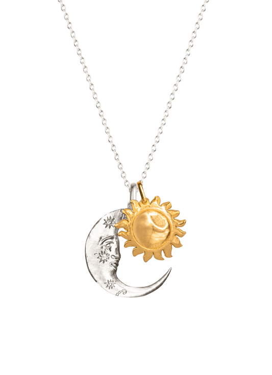 Collar Sol y Luna Plata